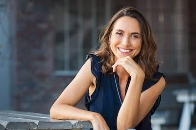teeth whitening dedham | woman smiling