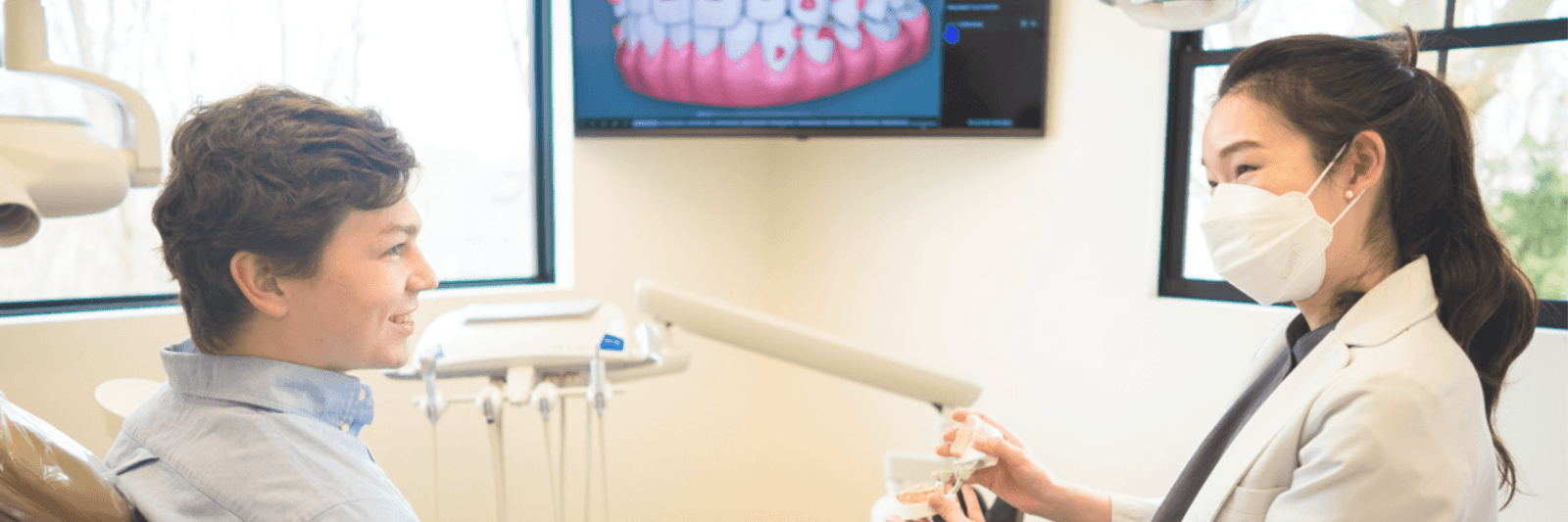Patient consult for Invisalign in Dedham, MA